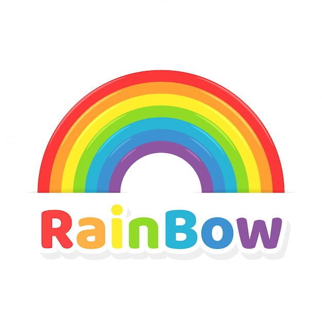 Rainbow icon. colorful rainbow