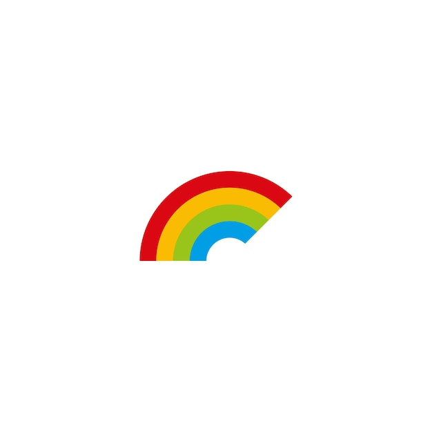 Modello dell'illustrazione di progettazione di logo dell'icona dell'arcobaleno