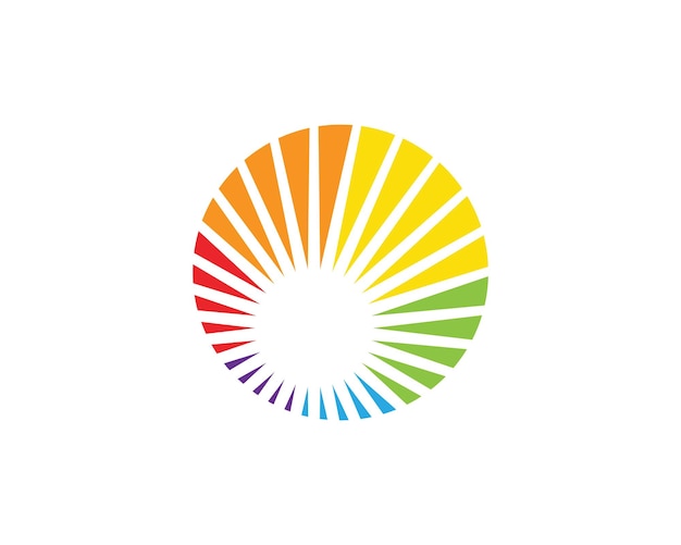 Rainbow icon template vector