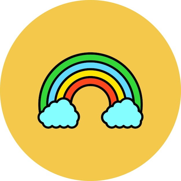Vettore iconica dell'arcobaleno