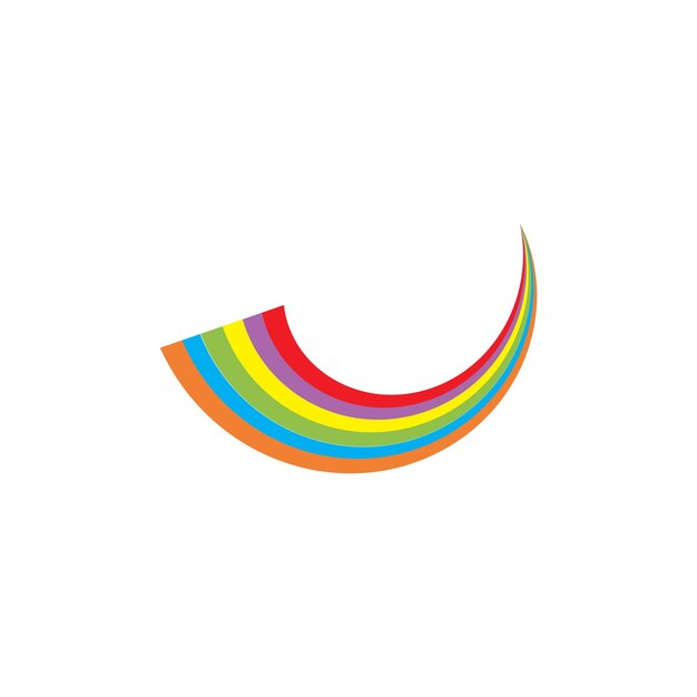 Rainbow illustration logo vector template