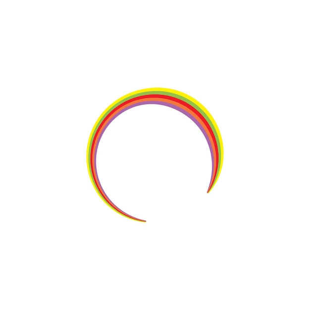 Rainbow illustration logo vector template