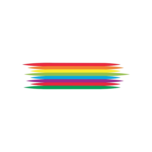 Rainbow illustration logo vector template