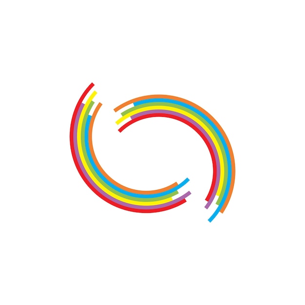 Векторный шаблон логотипа радуги