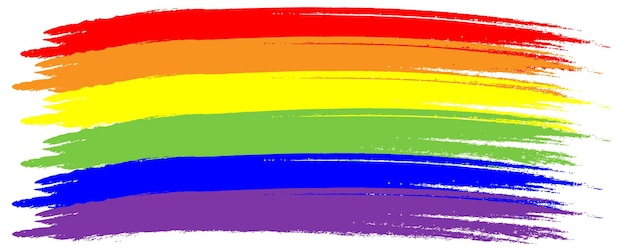 Vector rainbow imitation of watercolor bright vector illustrationgay pride lgbt flag