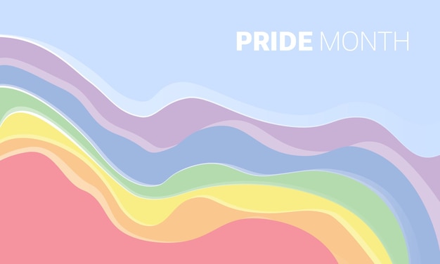 Vector rainbow lgbtq pride month celebration background