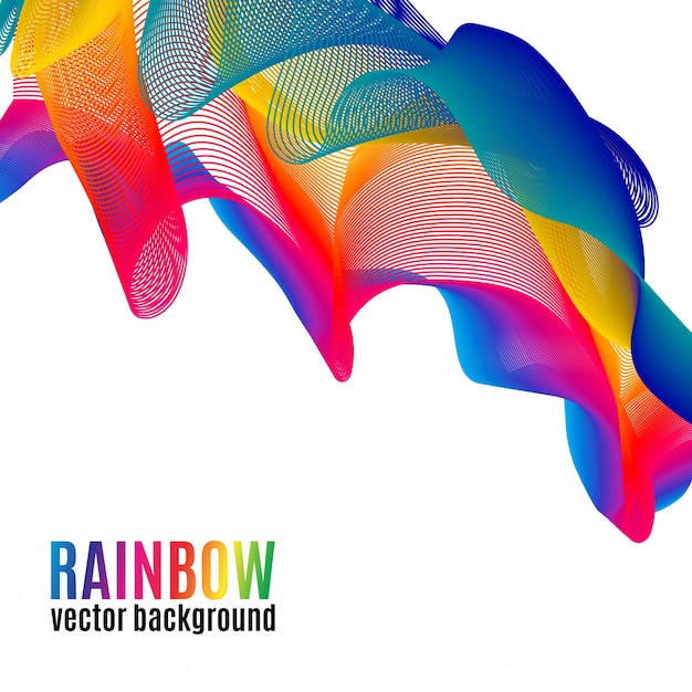 Vettore rainbow lines vector background