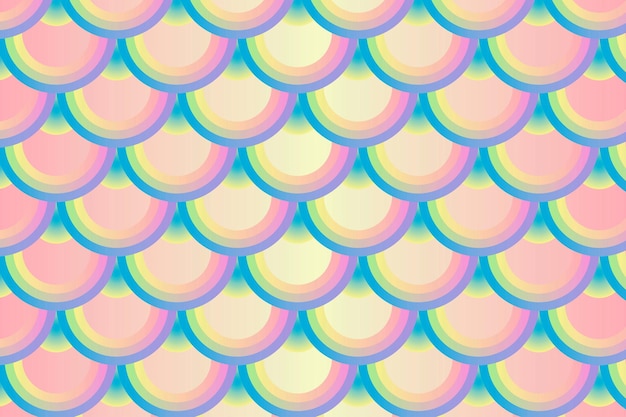 Vector rainbow mermaid pattern design