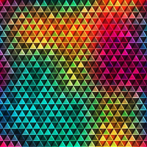 Rainbow mosaic seamless pattern