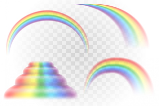 Illustrazione realistica multicolore arcobaleno