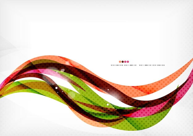 Vector rainbow orange red brown line design