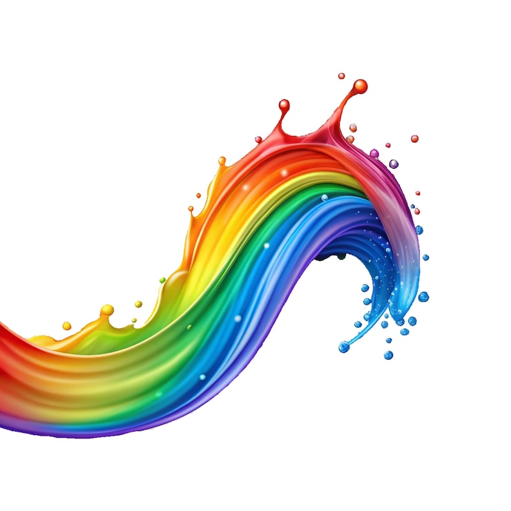 Vector rainbow or paint splash design