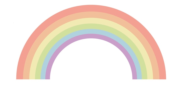 パステル カラーの虹 LGBT フラグ別の性的指向の愛は愛表現の感情である自分自身 LGBTQIA プラス コミュニティ ジェンダー ベクトル イラスト白背景に
