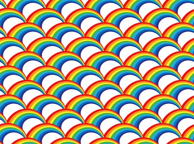 虹のパターンのシームレスなカラフルな背景ベクトルテクスチャデザイン抽象的な漫画のストライプの壁紙