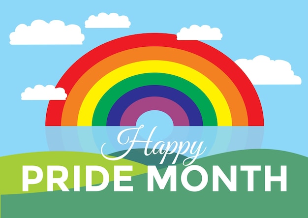 a rainbow poster for the Pride month of June