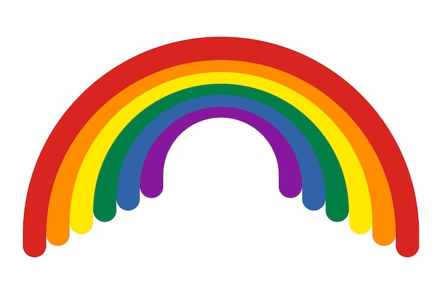 Vector rainbow pride icon lgbt symbol flat vector illustration