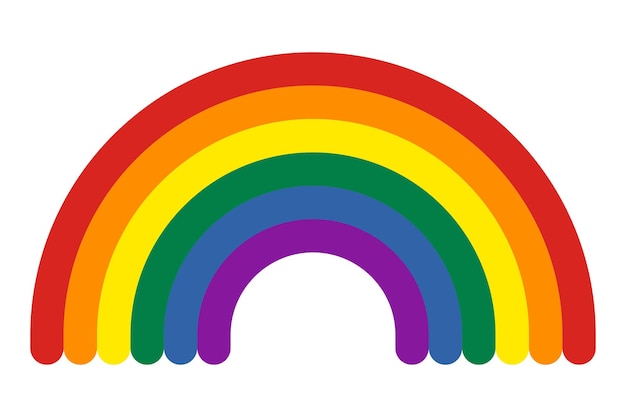 レインボー・プライド・アイコン (LGBT) フラットベクトルイラスト