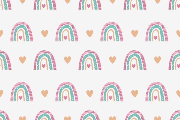 Rainbow Seamless Pattern Background Vector