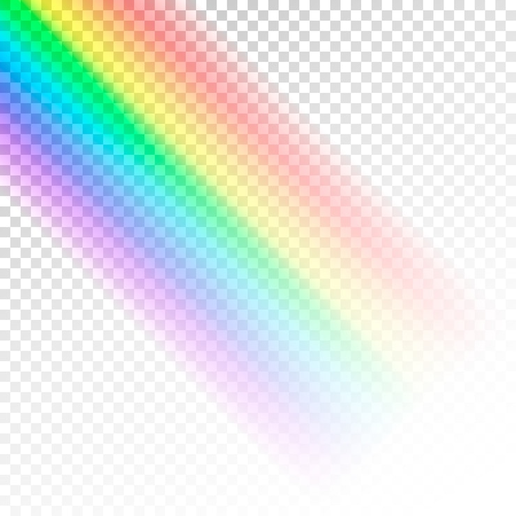 Vector rainbow sjabloon. abstracte kleurrijke spectrum van licht geïsoleerd op transparante achtergrond