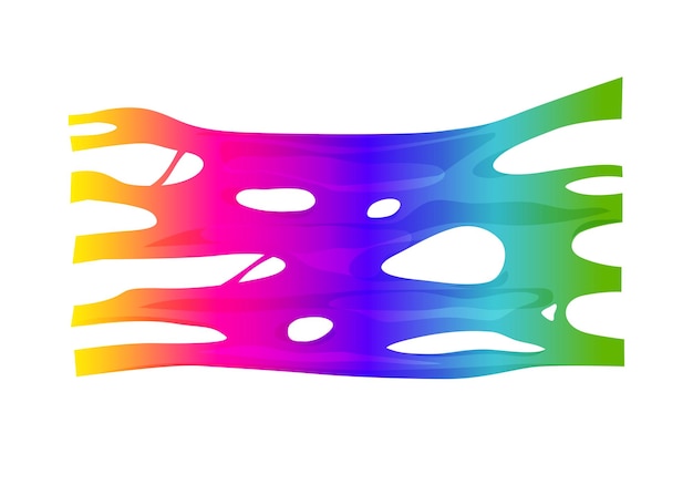 벡터 레인보우 슬라임 스트레칭 . 다채로운 벡터 일러스트 레이 션 자식 장난감입니다.