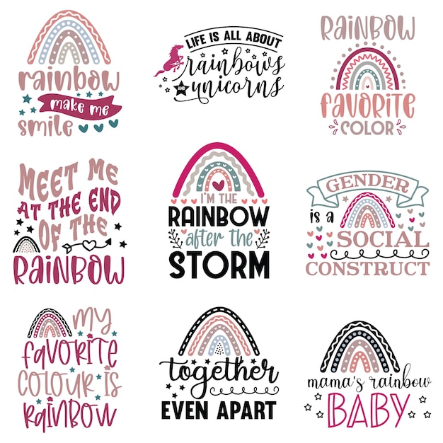 Rainbow Svg Bundle