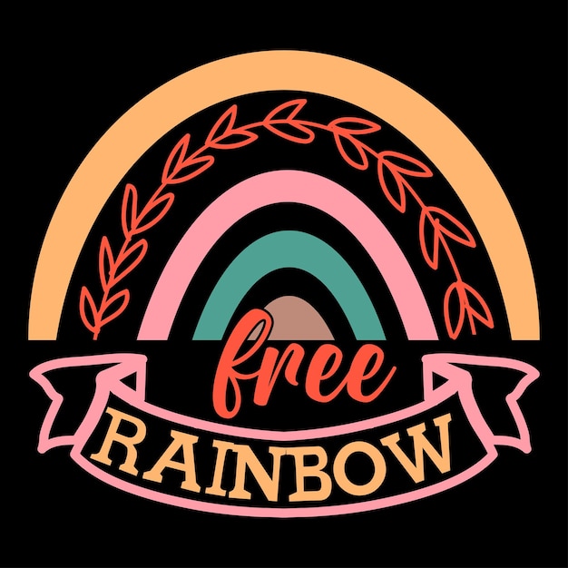 Vector rainbow svg design rainbow tshirt design rainbow lover