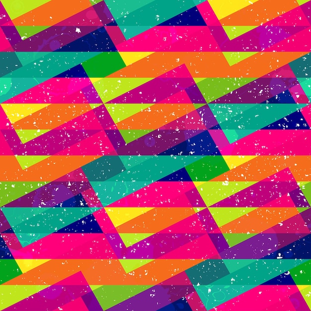 Rainbow triangle colored seamless pattern