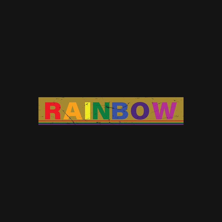 वेक्टर rainbow typography free vertical design template for print t shirt fashion clothing poster