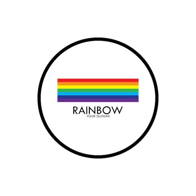 Rainbow vector icon illustration