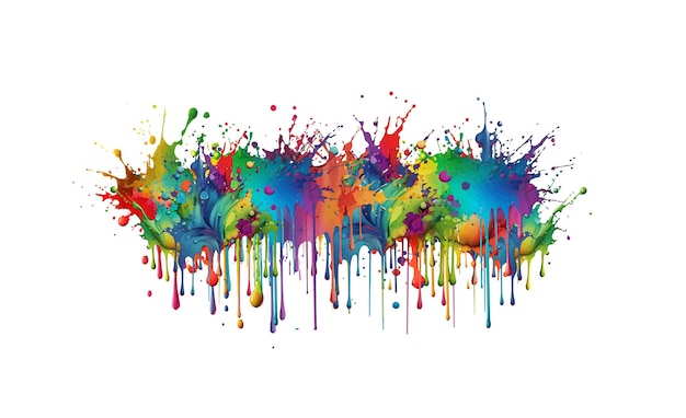 Rainbow watercolor splash for banner