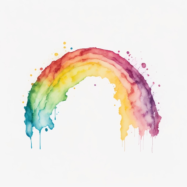 Vector rainbow watercolor