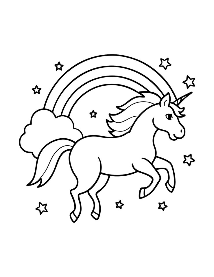 Vector a rainbow with a rainbow and the tail of a unicorn