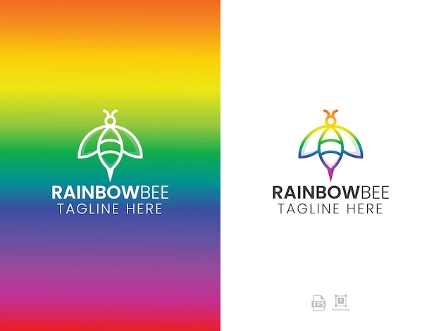 Rainbowbee-logo ontwerp