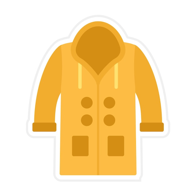 Vector raincoat flat illustration