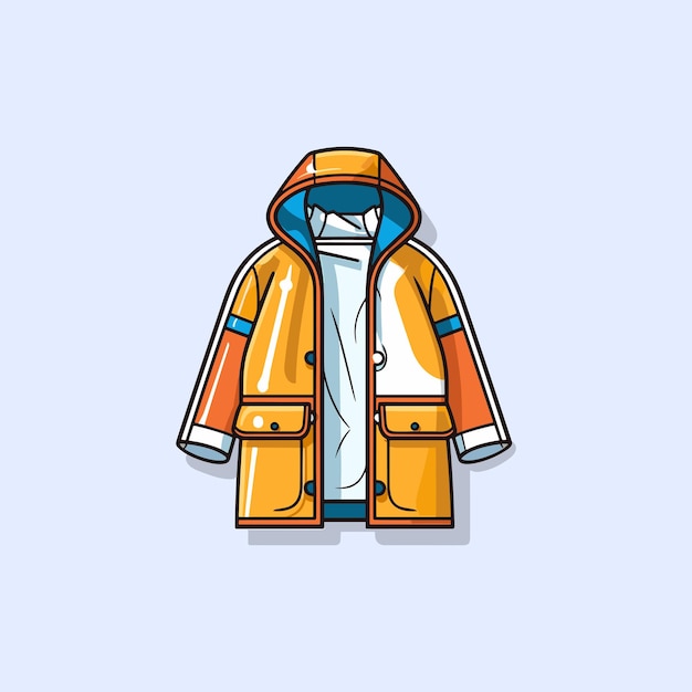 Vector raincoat vector clip art illustration