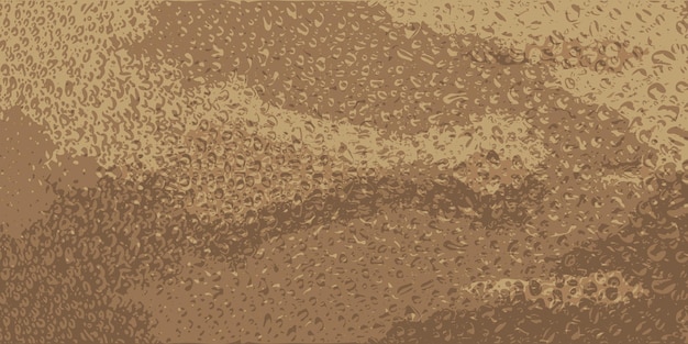 Raindrops on a beigebrown background bubbles of clear water on the window pane Abstract sandcolored texture