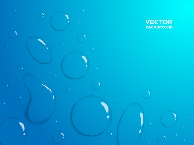 Raindrops or vapor trough on blue background.