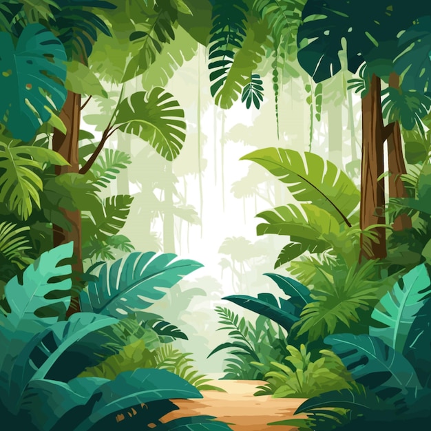 Vector rainforest discovery vector