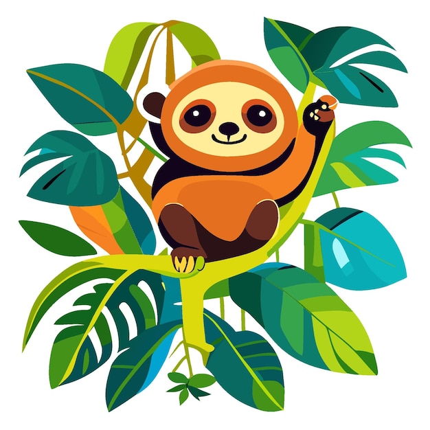 Rainforest Retreat with Cute Sloth TShirt Design