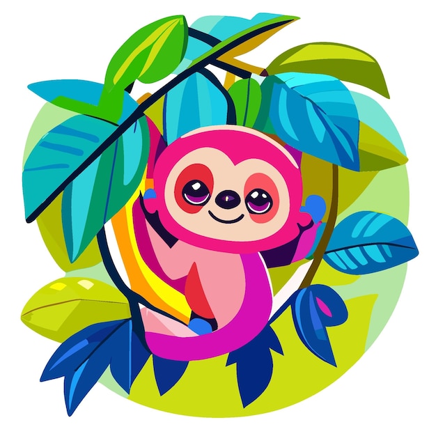 Rainforest serenade cute sloth tshirt design