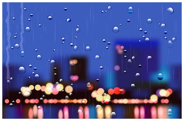 Rainy city streets