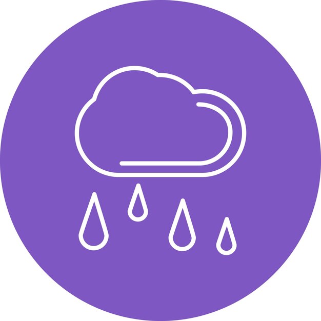 Rainy Clouds icon vector image Can be used for Spring