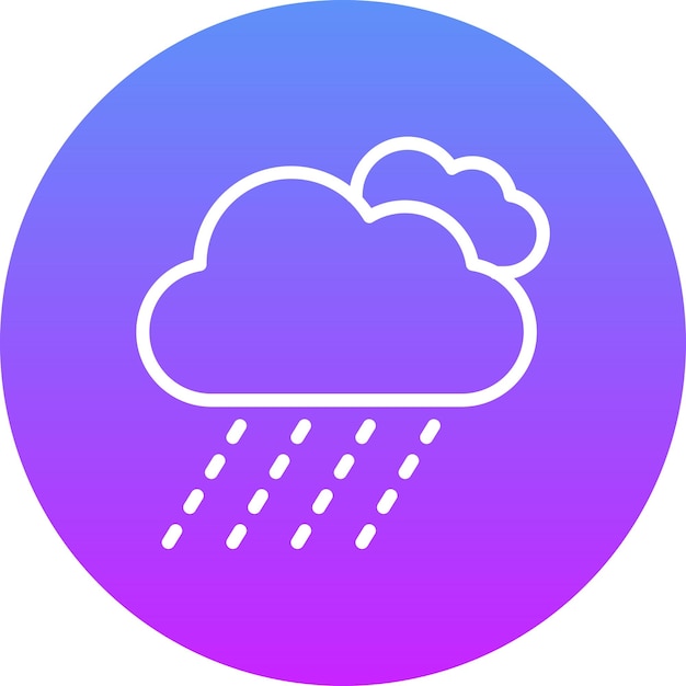 Rainy Clouds vector icon illustration of Spring iconset