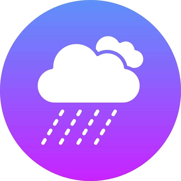 Rainy Clouds vector icon illustration of Spring iconset