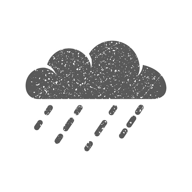 Rainy icon in grunge texture vector illustration