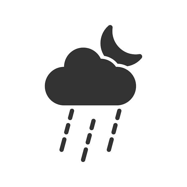 Vector rainy night icon