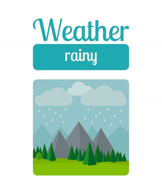 rainy weather illustration