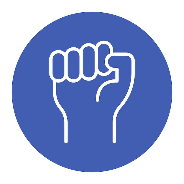 Vector raised fist icon vector image can be used for protesting and civil disobedience