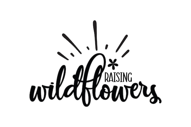 Raising wildflowers svg