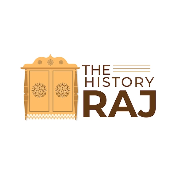 Vector rajasthan logo geschiedenis logo concept raj logo sjabloon geschiedenis logo ontwerp traval en tour logo